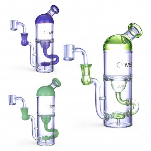 Clover Glass - 8" Hourglass Curve - Matric Perc Recycler Water Pipe [WPE-675]